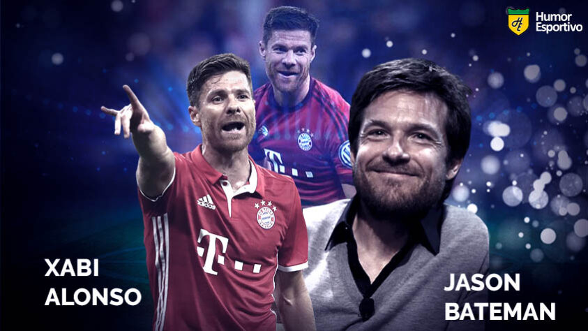 Sósias famosos dos jogadores: Xabi Alonso e o ator norte-americano Jason Bateman.