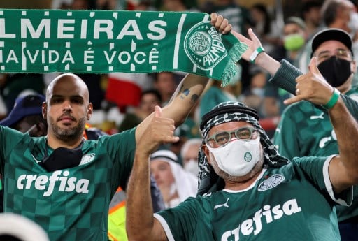 Torcedores do Palmeiras em Abu Dhabi.