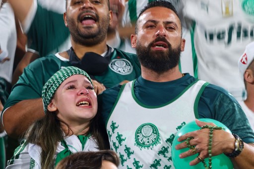 Torcedores do Palmeiras em Abu Dhabi.