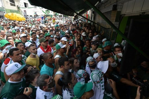 Torcida do Palmeiras em São Paulo.