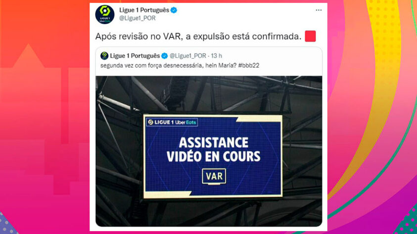 O VAR analisou: expulsão de Maria é prato cheio para memes nas redes sociais.