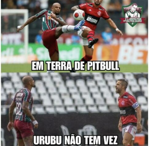 Discussão entre Felipe Melo e Diego Ribas no Fla-Flu rendeu memes nas redes sociais.