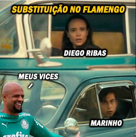 Discussão entre Felipe Melo e Diego Ribas no Fla-Flu rendeu memes nas redes sociais.