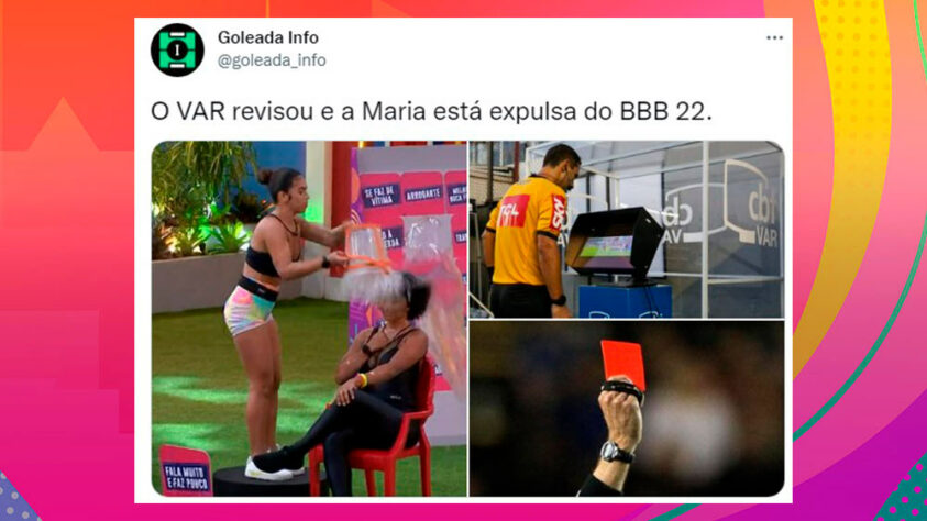 O VAR analisou: expulsão de Maria é prato cheio para memes nas redes sociais.