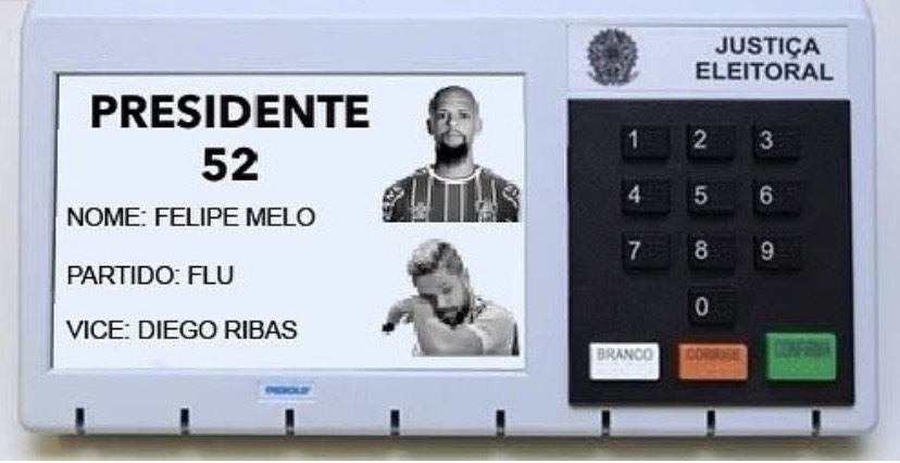 Discussão entre Felipe Melo e Diego Ribas no Fla-Flu rendeu memes nas redes sociais.