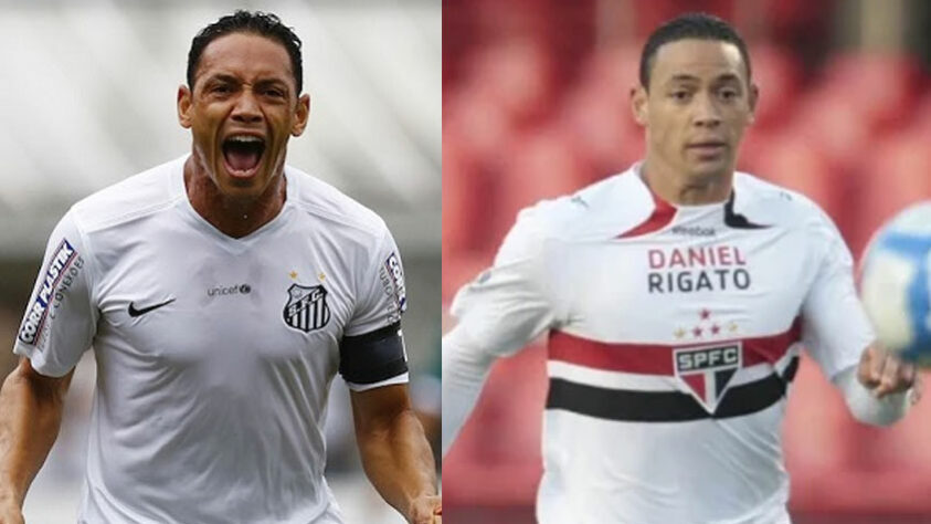 Ricardo Oliveira (atacante): Ricardo ganhou notoriedade no Santos, em 2003. Depois de atuar na Espanha, foi emprestado ao São Paulo, em 2006, onde foi campeão brasileiro e teve um desempenho que o levou a ser contratado pelo poderoso Milan. Em 2010, jogou por empréstimo novamente no Tricolor. Após passagem pelo exterior, retornou ao Peixe, em 2015, fazendo muitos gols e tendo destaque. Na Vila, foi bicampeão paulista.