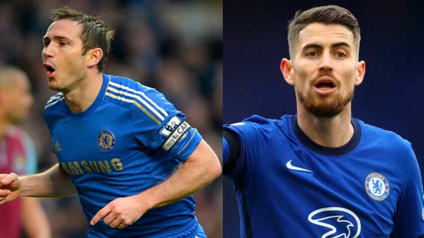 Volante: Lampard (34 anos na época) x Jorginho (30 anos)