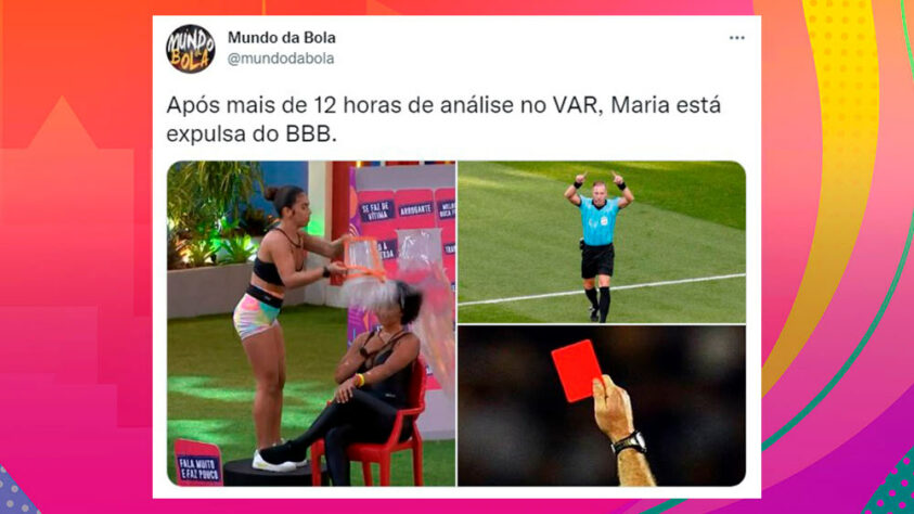 O VAR analisou: expulsão de Maria é prato cheio para memes nas redes sociais.