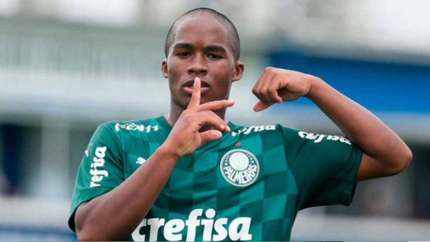 1º lugar: Endrick - atacante - 17 anos - Palmeiras - valor de mercado: 15 milhões (R$ 76,8 milhões)