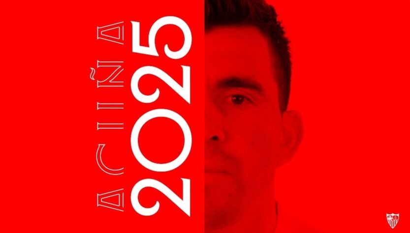 FECHADO - Marcos Acuña renovou o seu contrato com o Sevilla até o meio de 2025, seguindo sendo um dos pilares da equipe por mais tempo.