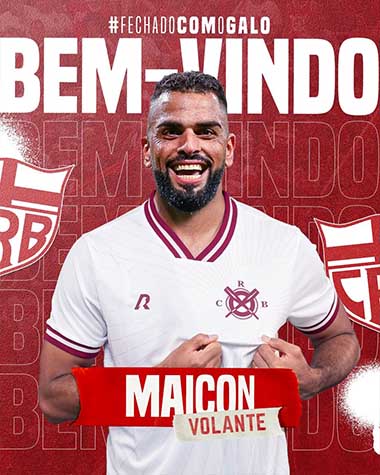 FECHADO - Maicon é o novo reforço do CRB. O atleta visa disputar a série B e levar o clube até a elite do futebol brasileiro