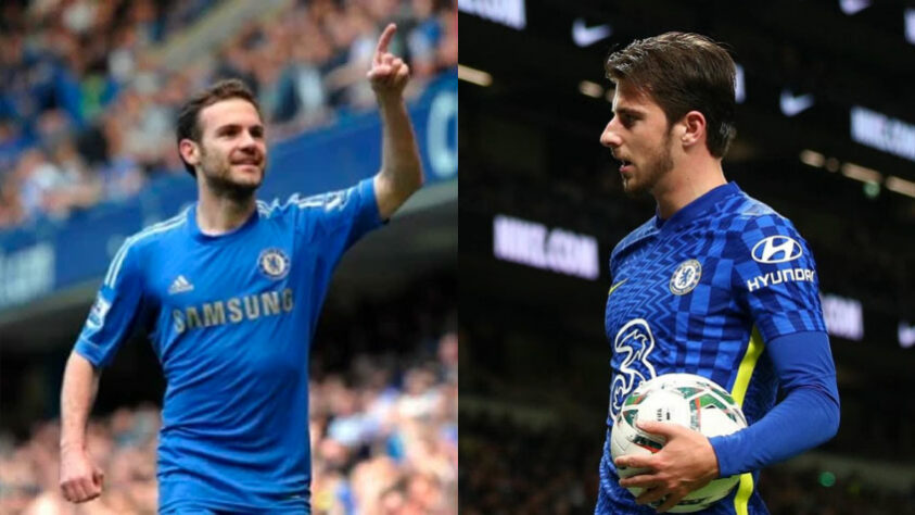 Meia: Juan Mata (24 anos na época) x Mason Mount (23 anos)