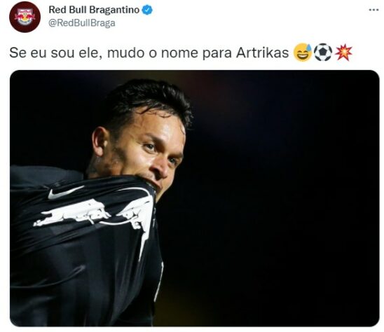 O Red Bull Bragantino usou as redes sociais para enaltecer Artur e cutucar o Tricolor com o novo apelido.