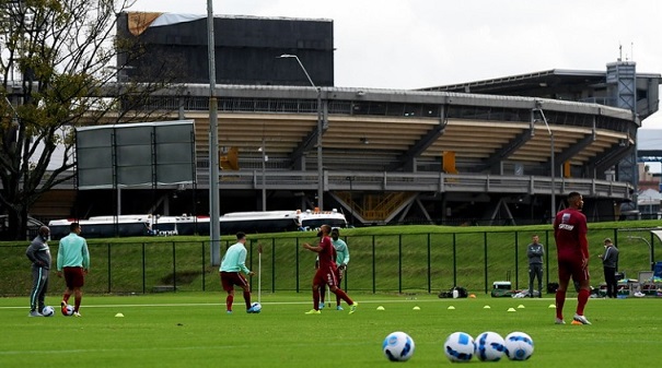 Treino do Fluminense em Bogotá