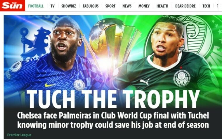 O jornal inglês "The Sun" diz que um troféu como o do Mundial de Clubes, mesmo sendo de menor importância para o Chelsea, pode ser essencial para a continuidade do técnico Tomas Tuchel no clube inglês.