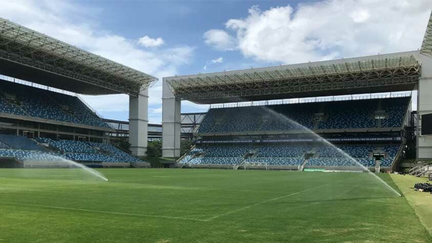Neste domingo, às 16h (de Brasília), Atlético-MG e Flamengo se enfrentam pela Supercopa do Brasil 2022 e o LANCE! esteve na Arena Pantanal, palco da decisão, e traz os detalhes da preparação do local. Confira na galeria!