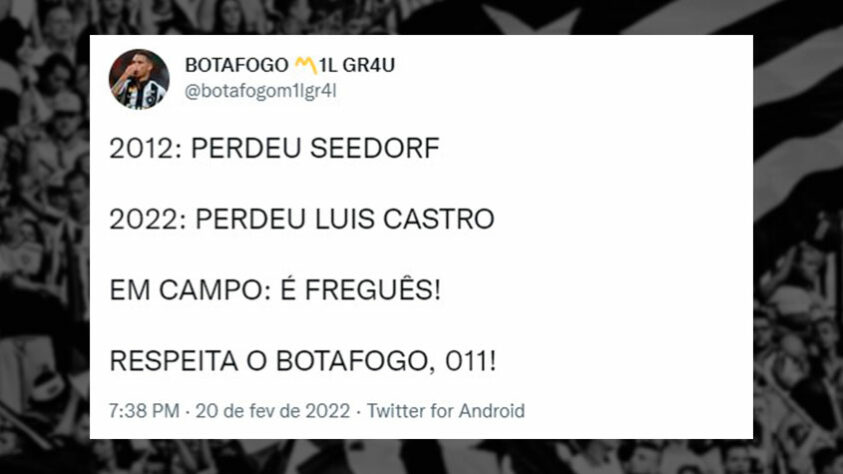 Mudança de rumo de Luís Castro: em memes, botafoguenses provocam o Corinthians e relembram contratação de Seedorf.