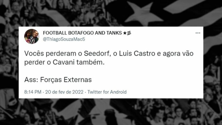 Mudança de rumo de Luís Castro: em memes, botafoguenses provocam o Corinthians e relembram contratação de Seedorf.