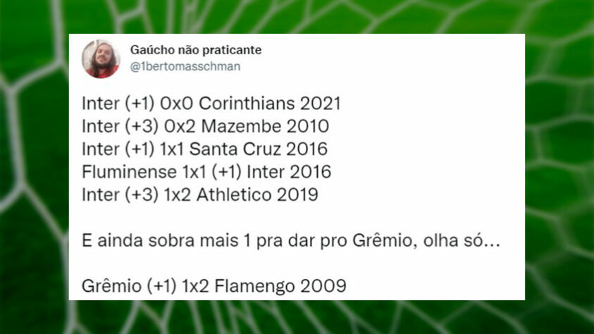 Torcedores respondem brincadeira e acrescentam gols em partidas históricas.