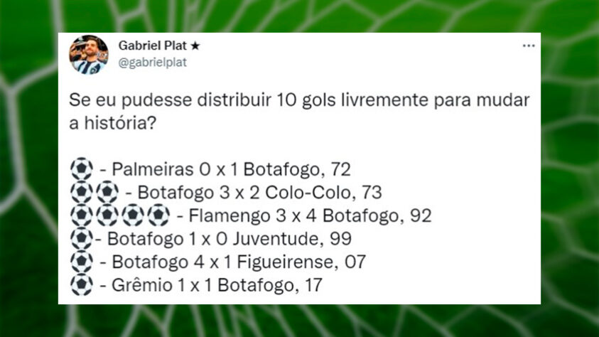 Torcedores respondem brincadeira e acrescentam gols em partidas históricas.