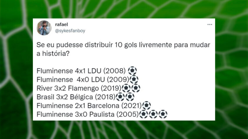 Torcedores respondem brincadeira e acrescentam gols em partidas históricas.