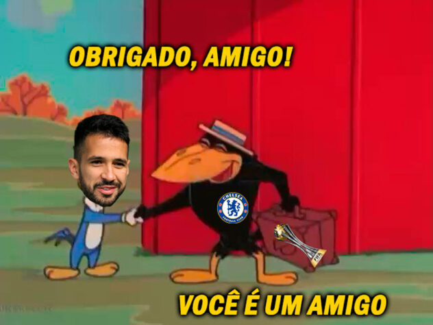 Zagueiro teve a infelicidade da bola bater na sua mão em lance do pênalti que determinou a vitória do Chelsea na final do Mundial de Clubes. Veja as brincadeiras que os rivais do Verdão fizeram com o zagueiro! (Por Humor Esportivo)