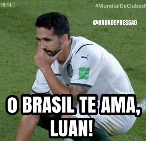 Zagueiro Luan acaba virando meme após pênalti e expulsão na final do Mundial de Clubes.