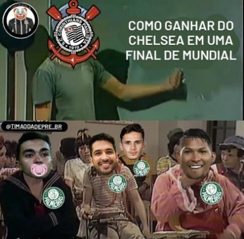 Palmeiras sofre com memes de torcedores do Corinthians após vice no Mundial de Clubes.