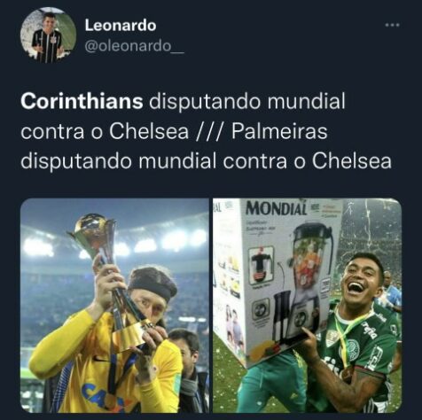 Palmeiras sofre com memes de torcedores do Corinthians após vice no Mundial de Clubes.