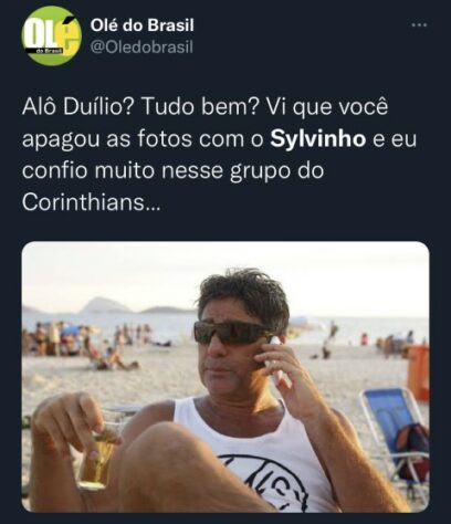 Queda de Sylvinho rendeu memes e fez a alegria dos torcedores do Corinthians nas redes sociais.