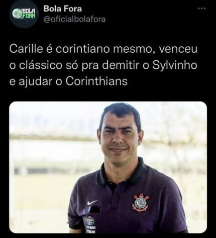 Queda de Sylvinho rendeu memes e fez a alegria dos torcedores do Corinthians nas redes sociais.