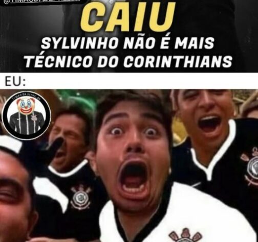 Queda de Sylvinho rendeu memes e fez a alegria dos torcedores do Corinthians nas redes sociais.