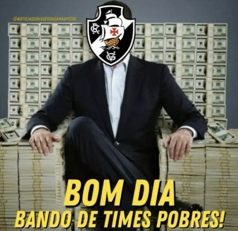 Vasco da Grana? Anúncio de acordo entre clube carioca e 777 Partners rendeu memes nas redes sociais.