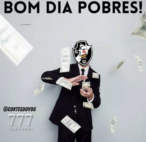 Vasco da Grana? Anúncio de acordo entre clube carioca e 777 Partners rendeu memes nas redes sociais.