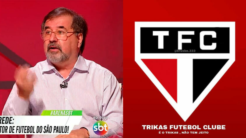 Durante o "Arena SBT" da última segunda-feira, Marco Aurélio Cunha foi contundente quando questionado sobre o novo apelido do São Paulo: "Eu quero que o Trikas vá para aquele lugar", disse mostrando o dedo do meio. Bastante controverso, o apelido já foi alvo de muitas zoeiras e memes dos torcedores rivais do Tricolor. Confira alguns memes na galeria! (Por Humor Esportivo)