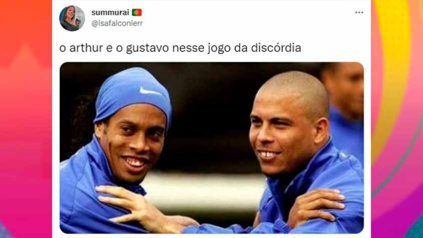 Treta entre Jade, Arthur e Gustavo: 'Jogo da Discórdia' no BBB rende memes relacionados a futebol.