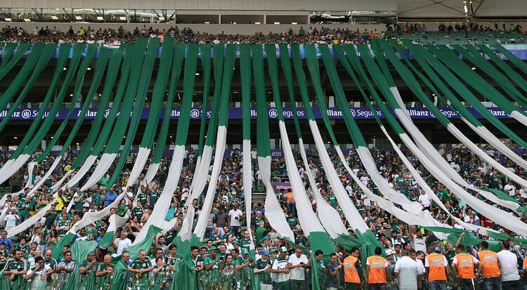 4º lugar -  Palmeiras: 7,7% - 16,5 milhões de torcedores