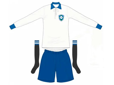 1934 - Não houve muitas mudanças no uniforme da Copa do Mundo disputada na Itália em relação ao anterior. O escudo da CBD ficou um pouco menor.