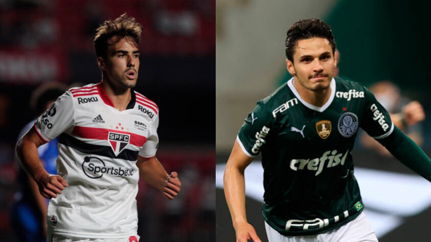 SP - Sao Paulo - 04/03/2022 - PAULISTA 2022 FINAL, PALMEIRAS X SAO PAULO -  Ze Rafael, a Palmeiras player, disputes a bid with Leo and Igor Gomes, Sao  Paulo players during