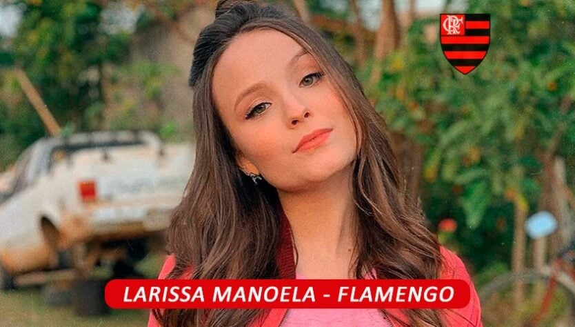 Com mais de 24 milhões de seguidores no Tik Tok, Larissa Manoela é uma das grandes influenciadoras da nova geração. A atriz é torcedora do Flamengo.