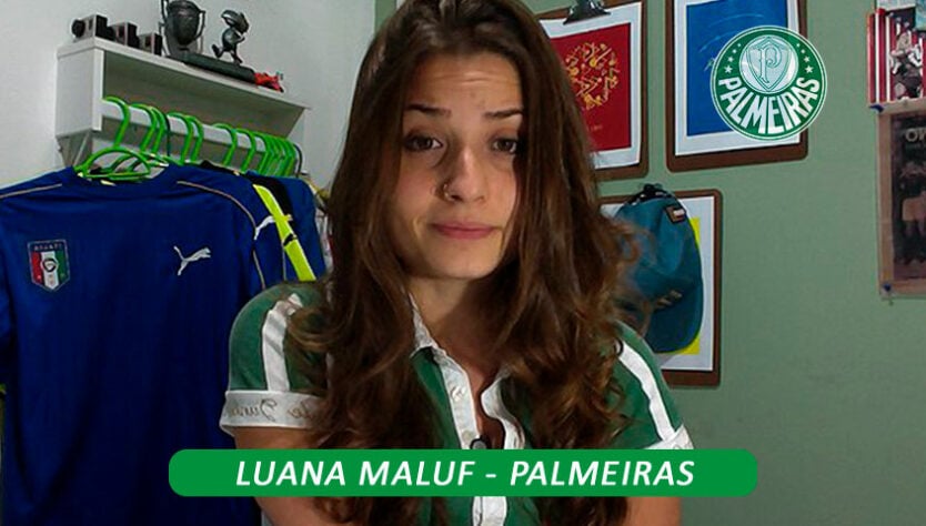 Dupla de Alê Xavier no canal "Passa a Bola", a influenciadora Luana Maluf é torcedora do Palmeiras.