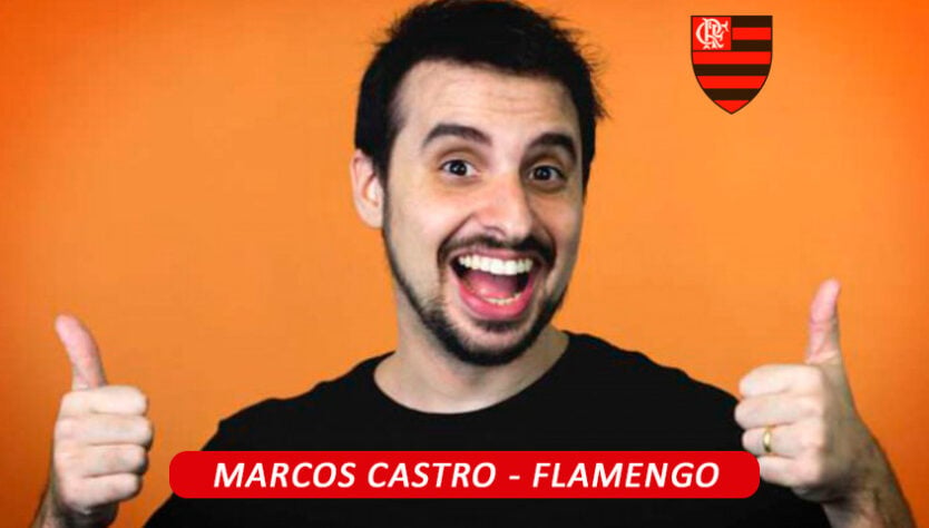 O humorista Marcos Castro, do canal "Castro Brothers" com 4,8 milhões de inscritos, é torcedor do Flamengo.