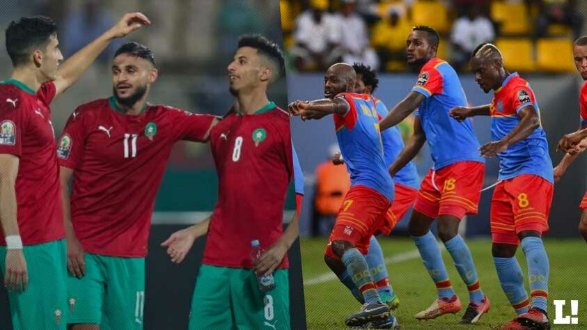 Marrocos x RD Congo. O primeiro confronto terminou num empate em 1 a 1. O resultado favorece o Marrocos, que marcou o gol fora de casa e se beneficia da regra da competição. A partida da volta ocorrerá nesta terça-feira (29), às 16h30. Transmissão: Star+