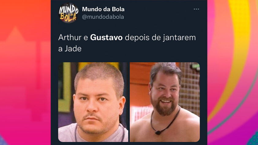 Treta entre Jade, Arthur e Gustavo: 'Jogo da Discórdia' no BBB rende memes relacionados a futebol.