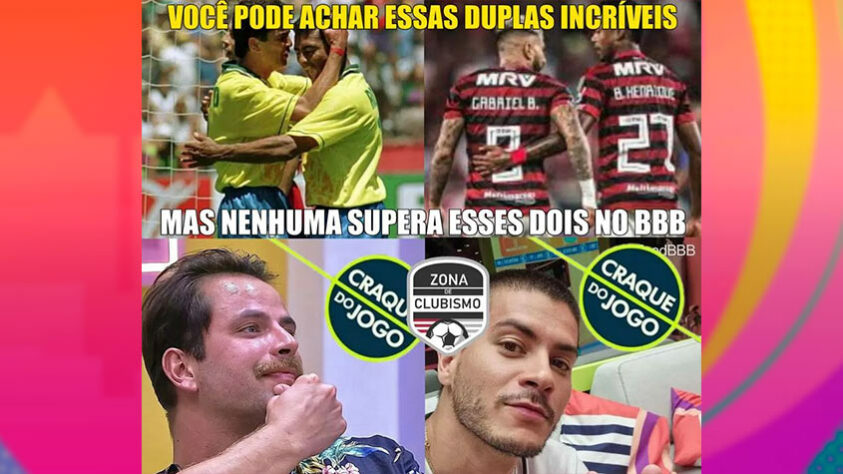 Treta entre Jade, Arthur e Gustavo: 'Jogo da Discórdia' no BBB rende memes relacionados a futebol.