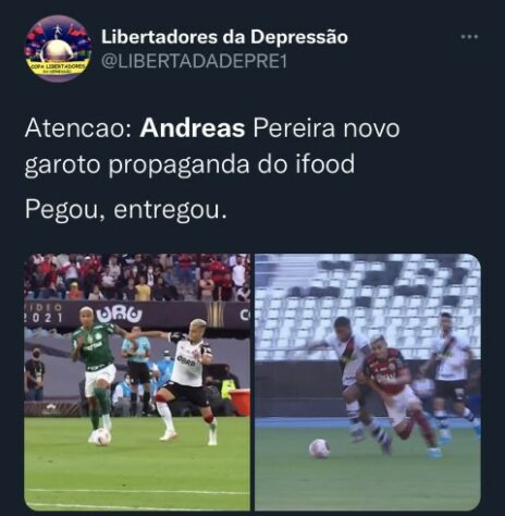 Flamengo 2 x 1 Vasco: torcedores fazem memes com Andreas Pereira após vacilo do jogador  no clássico.