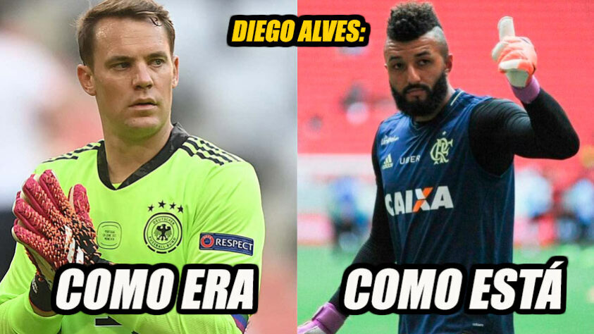 Diego Alves não escapa de memes dos torcedores após erros decisivos pelo Cariocão.