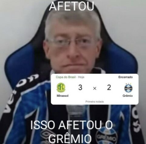 Copa do Brasil: os melhores memes da eliminação do Grêmio para o Mirassol.