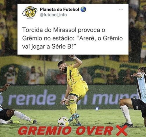 Copa do Brasil: os melhores memes da eliminação do Grêmio para o Mirassol.