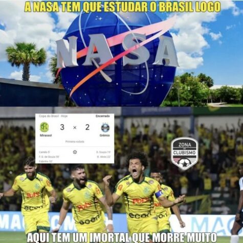Copa do Brasil: os melhores memes da eliminação do Grêmio para o Mirassol.